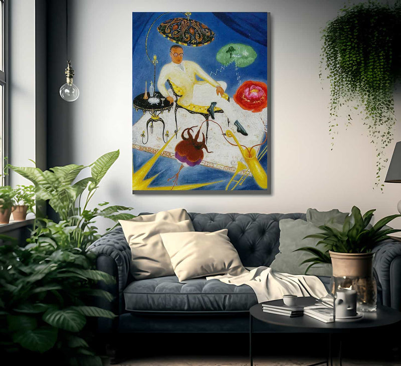 Portrait Of Joseph Hergesheimer By Florine Stettheimer Fine Art Print