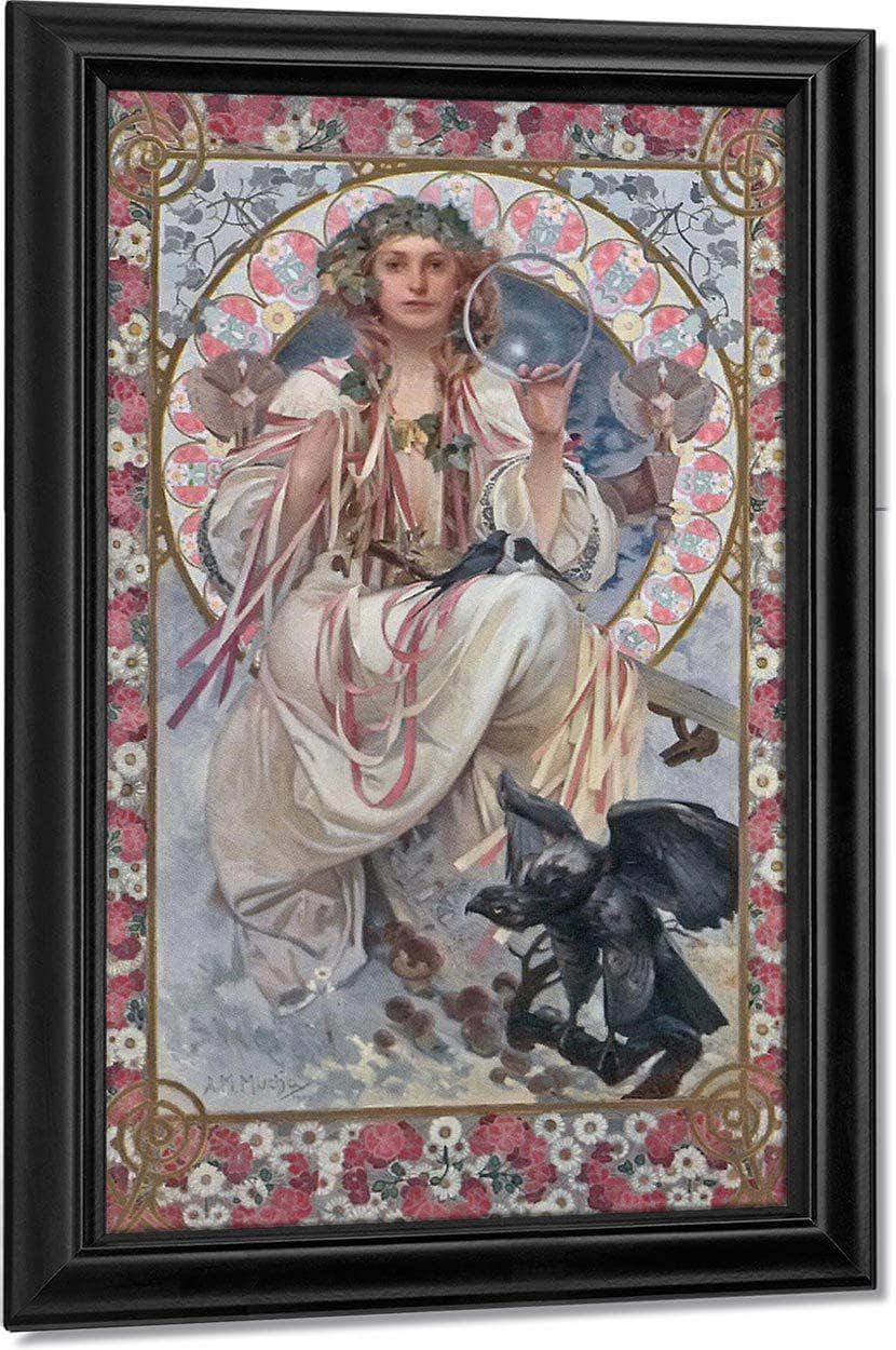 Portrait Of Josephine Crane Bradley As Slavia By Alphonse Mucha Fine Art Print