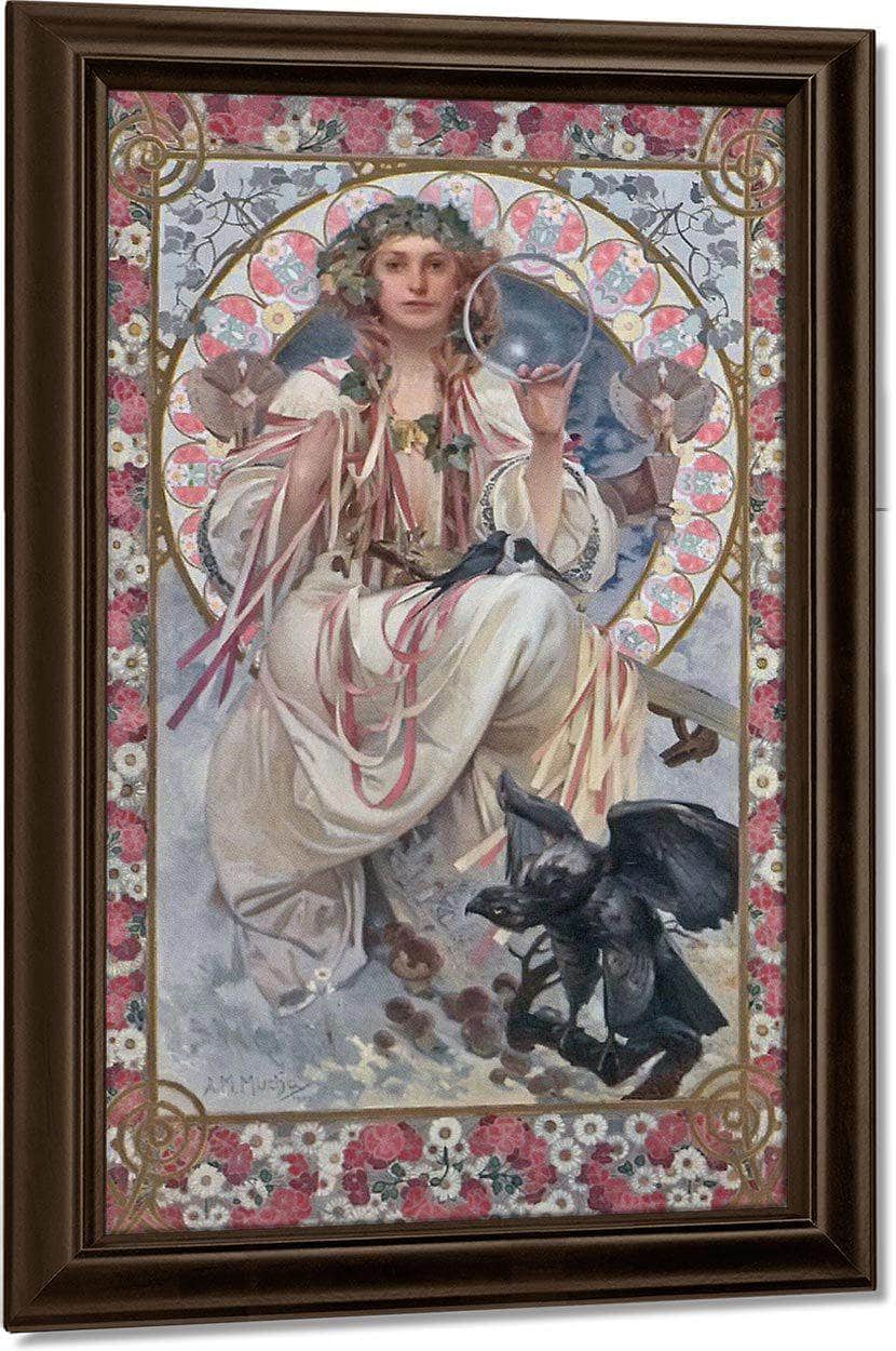 Portrait Of Josephine Crane Bradley As Slavia By Alphonse Mucha Fine Art Print