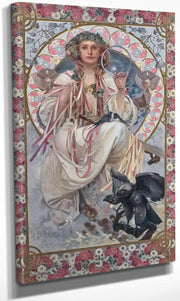 Portrait Of Josephine Crane Bradley As Slavia By Alphonse Mucha Fine Art Print