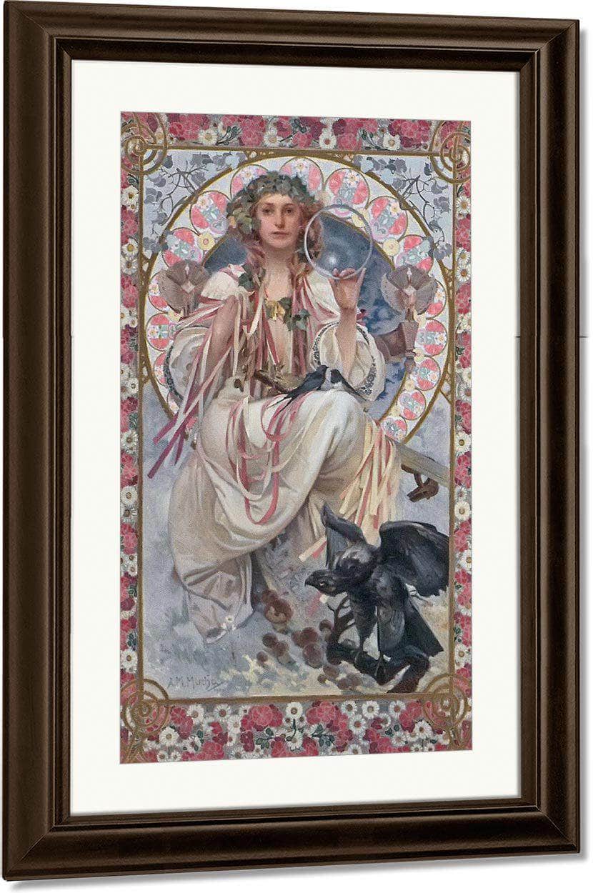 Portrait Of Josephine Crane Bradley As Slavia By Alphonse Mucha Fine Art Print