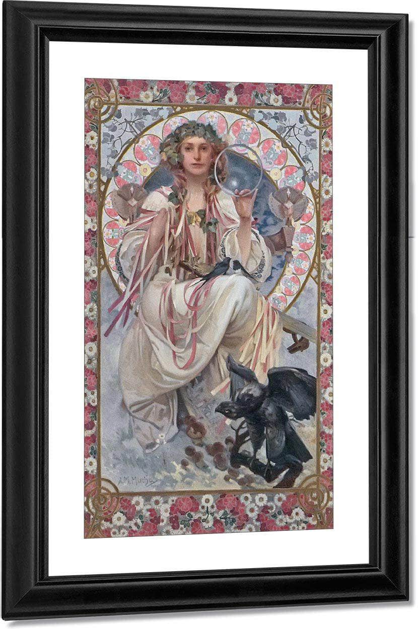 Portrait Of Josephine Crane Bradley As Slavia By Alphonse Mucha Fine Art Print