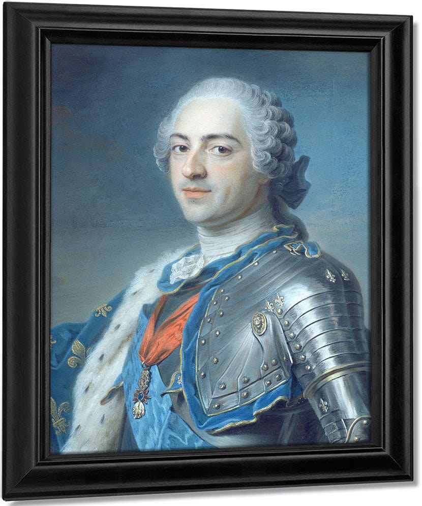 Portrait Of King Louis Xv (1710 74) By Maurice Quentin De La Tour Fine Art Print