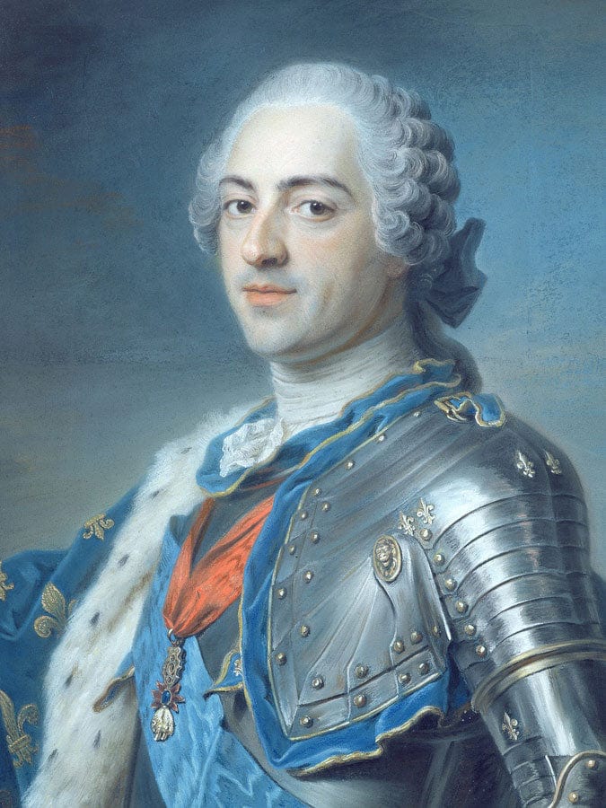 Portrait Of King Louis Xv (1710 74) By Maurice Quentin De La Tour Fine Art Print