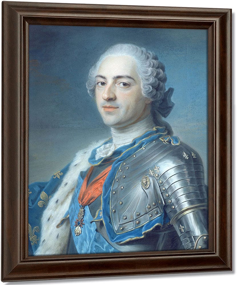 Portrait Of King Louis Xv (1710 74) By Maurice Quentin De La Tour Fine Art Print