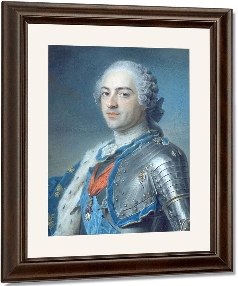 Portrait Of King Louis Xv (1710 74) By Maurice Quentin De La Tour Fine Art Print