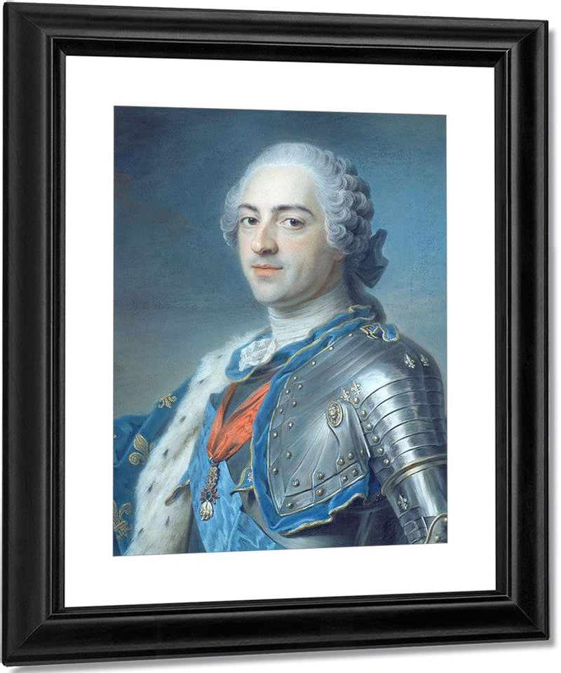 Portrait Of King Louis Xv (1710 74) By Maurice Quentin De La Tour Fine Art Print