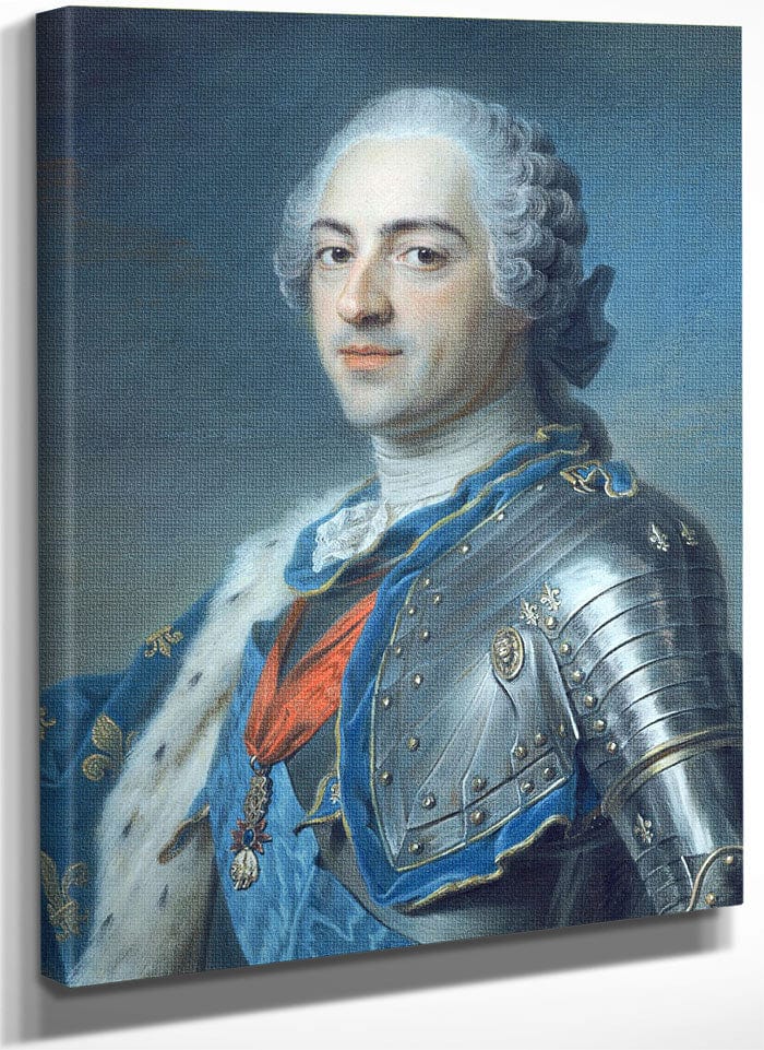 Portrait Of King Louis Xv (1710 74) By Maurice Quentin De La Tour Fine Art Print
