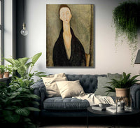 Portrait Of Lunia Czechowskab By Amedeo Modigliani Fine Art Print