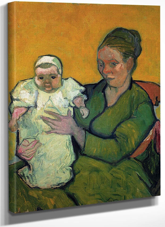 Portrait Of Madame Augustine Roulin And Baby Marcelle By Vincent Van Gogh Fine Art Print