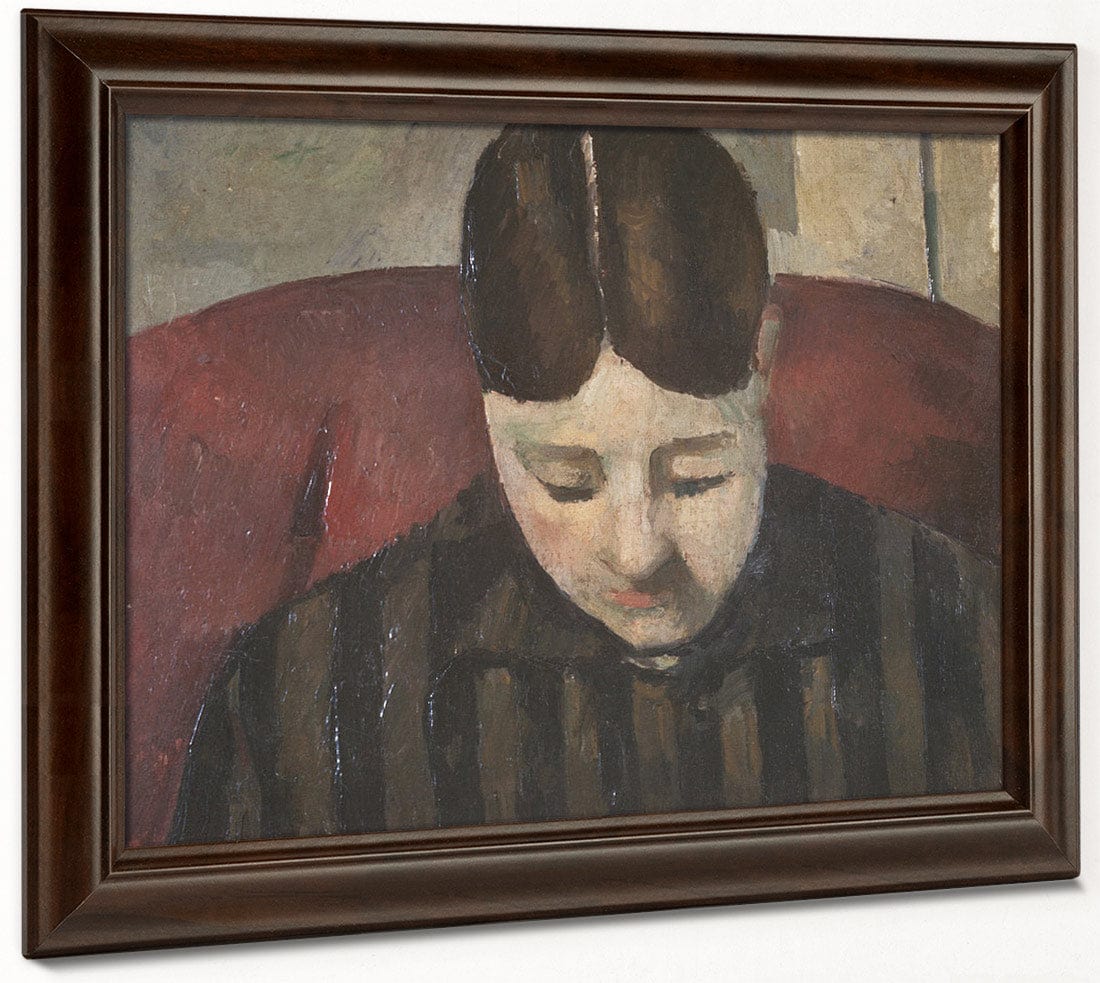 Portrait Of Madame Cezanne 1 By Paul Cezanne Fine Art Print