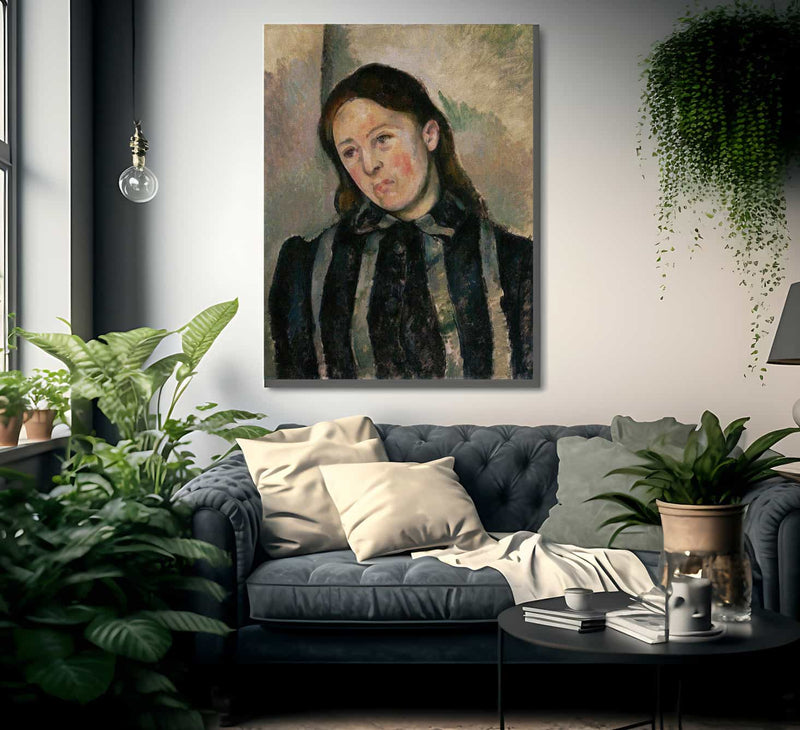 Portrait Of Madame Cezanne By Cezanne Paul Fine Art Print