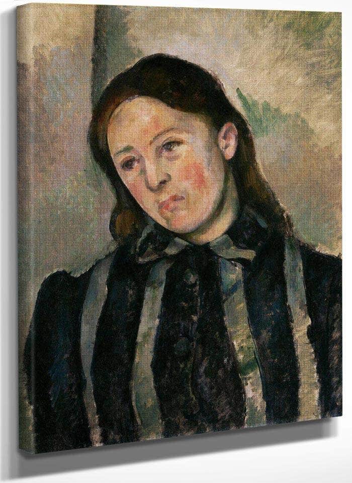Portrait Of Madame Cezanne By Cezanne Paul Fine Art Print