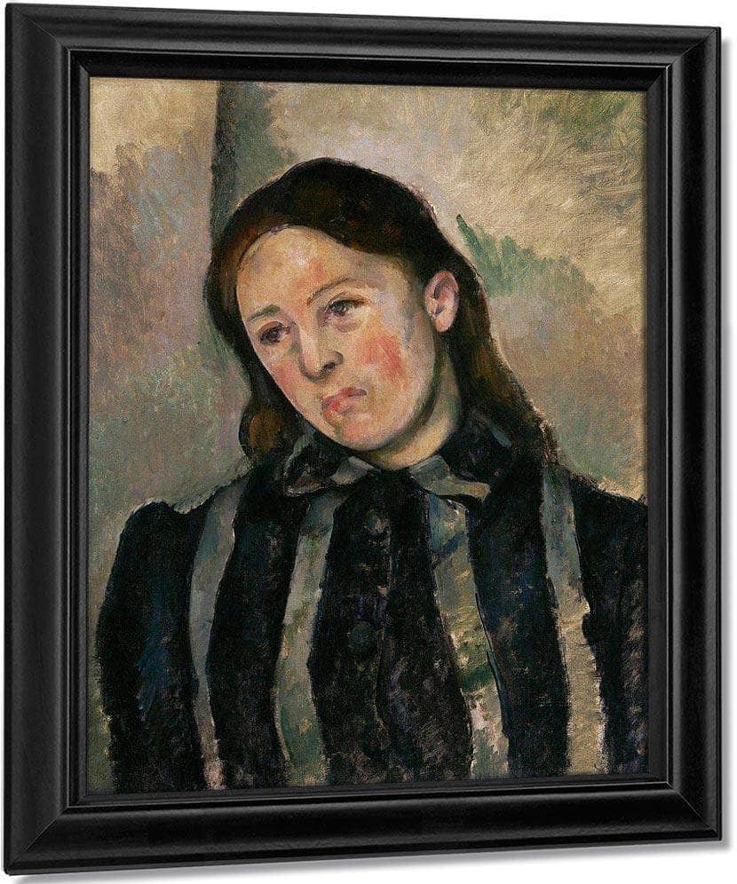Portrait Of Madame Cezanne By Cezanne Paul Fine Art Print