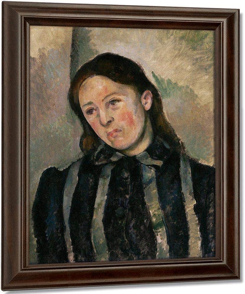 Portrait Of Madame Cezanne By Cezanne Paul Fine Art Print