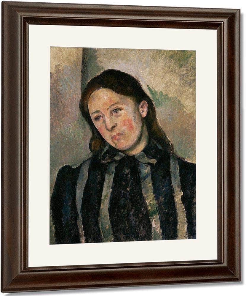 Portrait Of Madame Cezanne By Cezanne Paul Fine Art Print