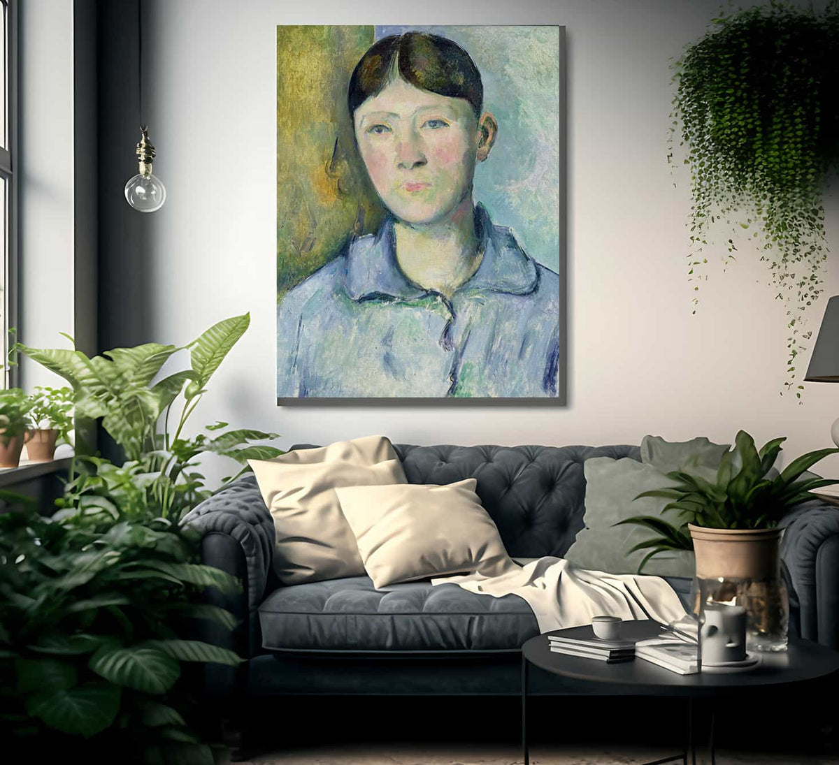 Portrait Of Madame Cezanne By Paul Cezanne Fine Art Print