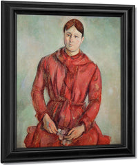 Portrait Of Madame Cezanne In A Red Dress By Paul Cezanne Fine Art Print