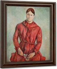 Portrait Of Madame Cezanne In A Red Dress By Paul Cezanne Fine Art Print