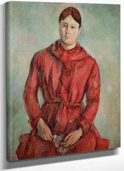 Portrait Of Madame Cezanne In A Red Dress By Paul Cezanne Fine Art Print