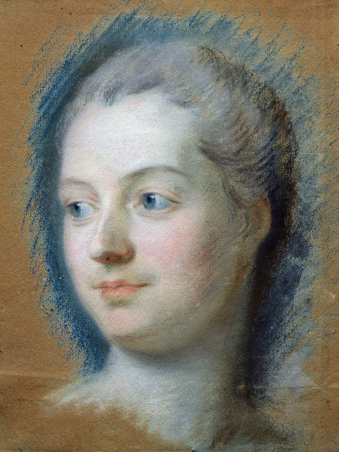 Portrait Of Madame De Pompadour (1721 64) By Maurice Quentin De La Tour Fine Art Print