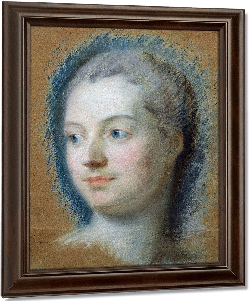 Portrait Of Madame De Pompadour (1721 64) By Maurice Quentin De La Tour Fine Art Print