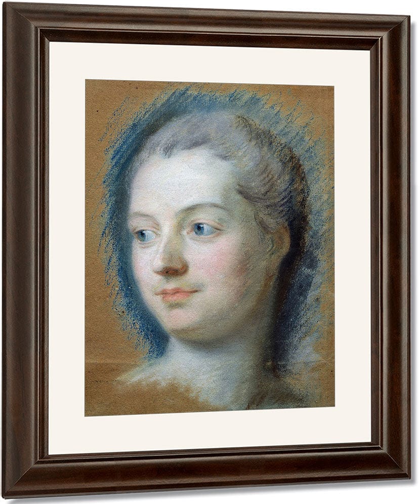 Portrait Of Madame De Pompadour (1721 64) By Maurice Quentin De La Tour Fine Art Print