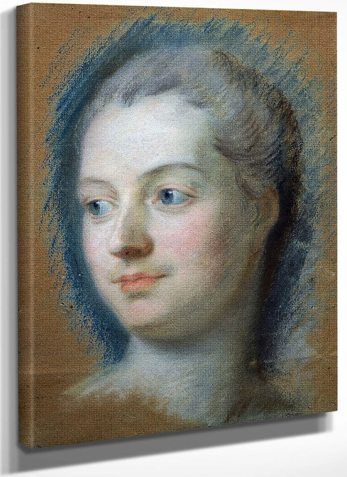 Portrait Of Madame De Pompadour (1721 64) By Maurice Quentin De La Tour Fine Art Print