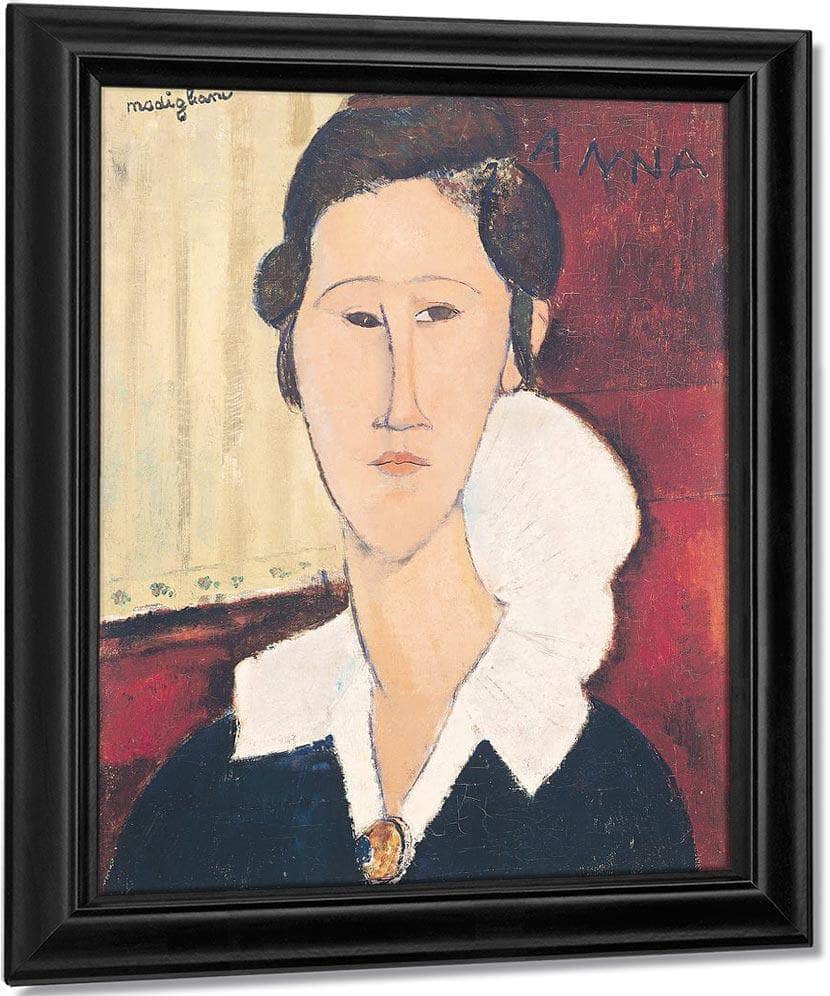 Portrait Of Madame Hanka Zborowska By Amedeo Modigliani Fine Art Print