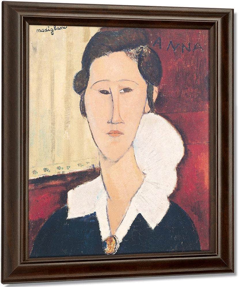 Portrait Of Madame Hanka Zborowska By Amedeo Modigliani Fine Art Print