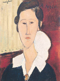 Portrait Of Madame Hanka Zborowska By Amedeo Modigliani Fine Art Print