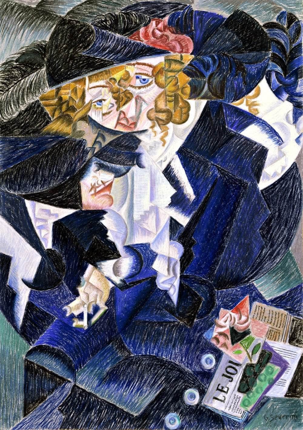 Portrait Of Madame M.s. Painting Gino Severini Canvas Art Fine Art Print