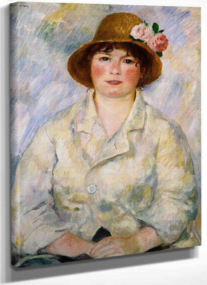Portrait Of Madame Renoir By Pierre August Renoir Fine Art Print