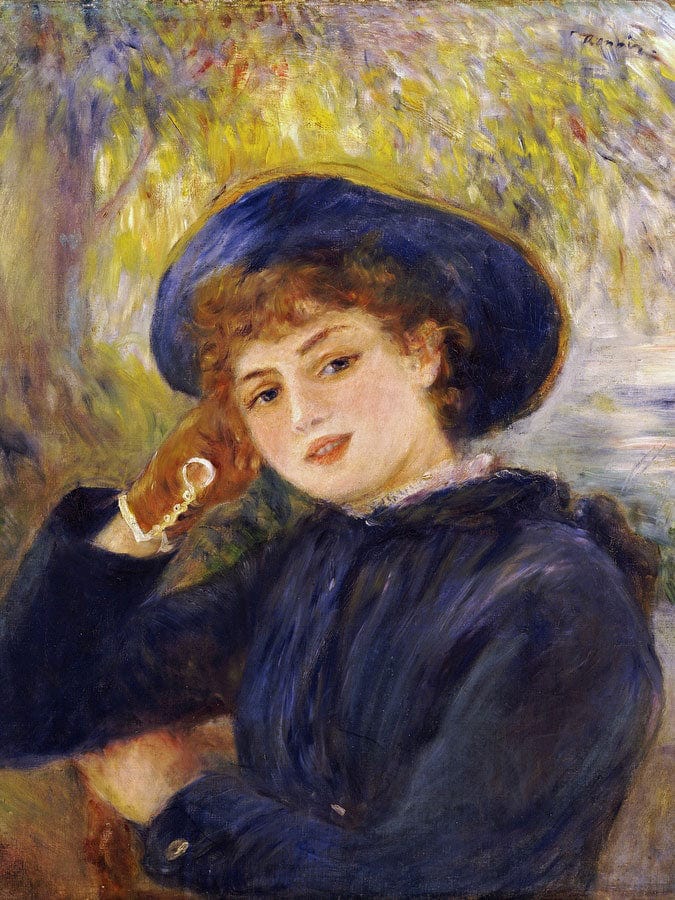 Portrait Of Madamoiselle Demarsy By Pierre Auguste Renoir Fine Art Print