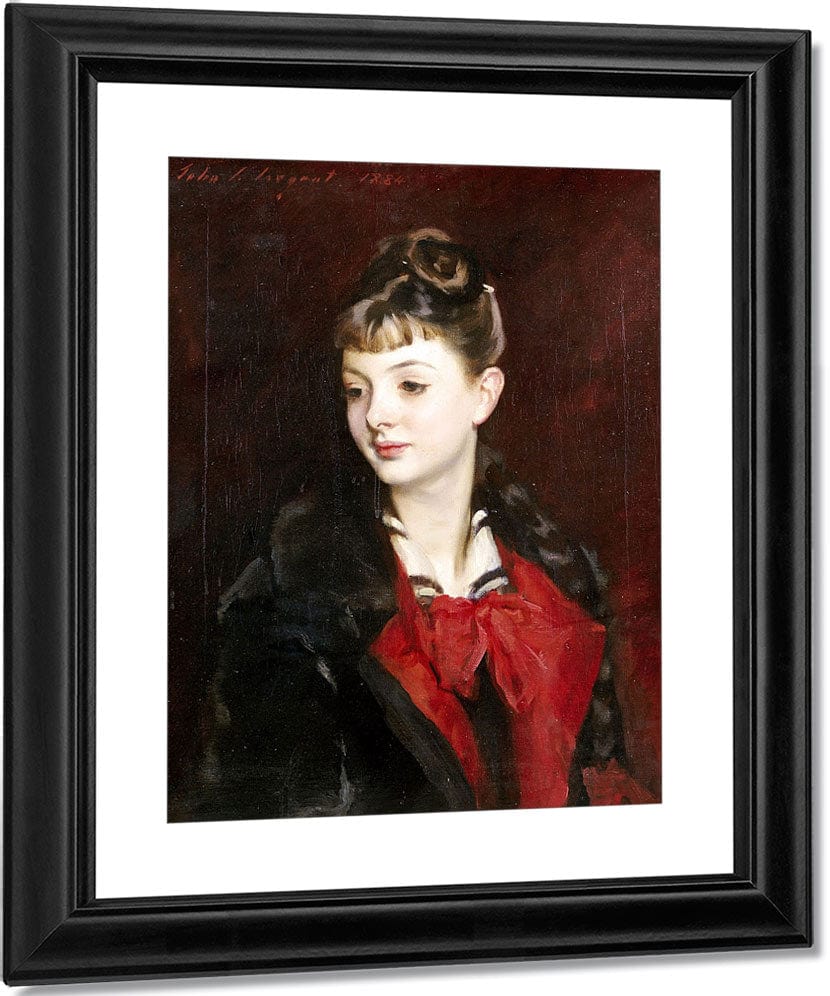 Portrait Of Madamoiselle Suzanne Poirson By John Singer Sargent Fine Art Print