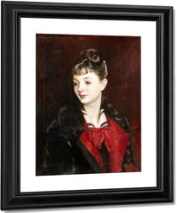 Portrait Of Madamoiselle Suzanne Poirson By John Singer Sargent Fine Art Print
