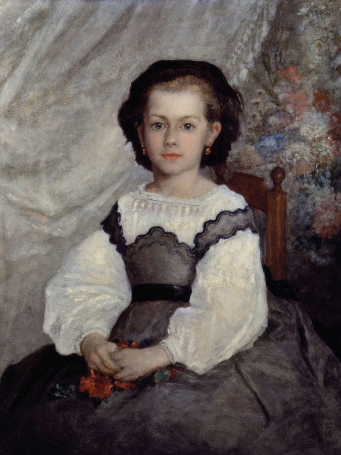 Portrait Of Mademoiselle Romaine Lacaux By Pierre Auguste Renoir Fine Art Print