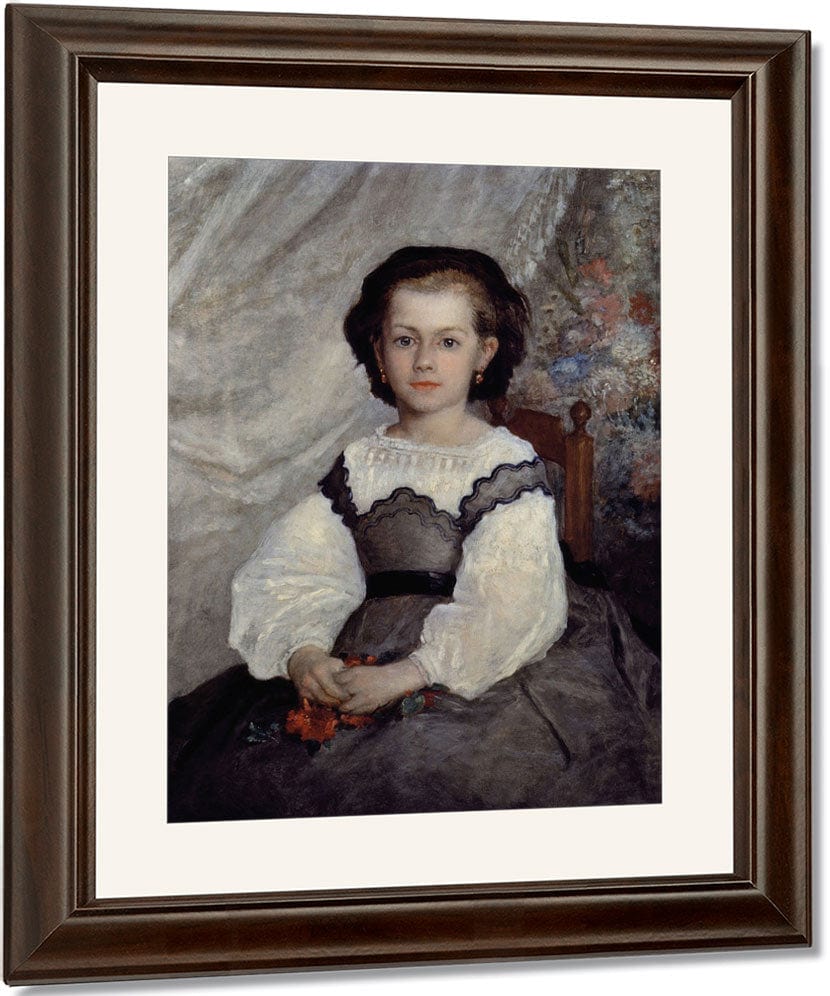 Portrait Of Mademoiselle Romaine Laca Print, Canvas Art, Framed