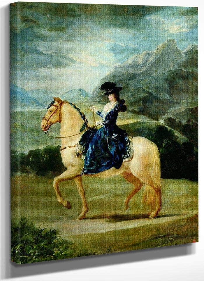 Portrait Of Maria Teresa De Vallabriga On Horseback By Francisco De Goya Fine Art Print