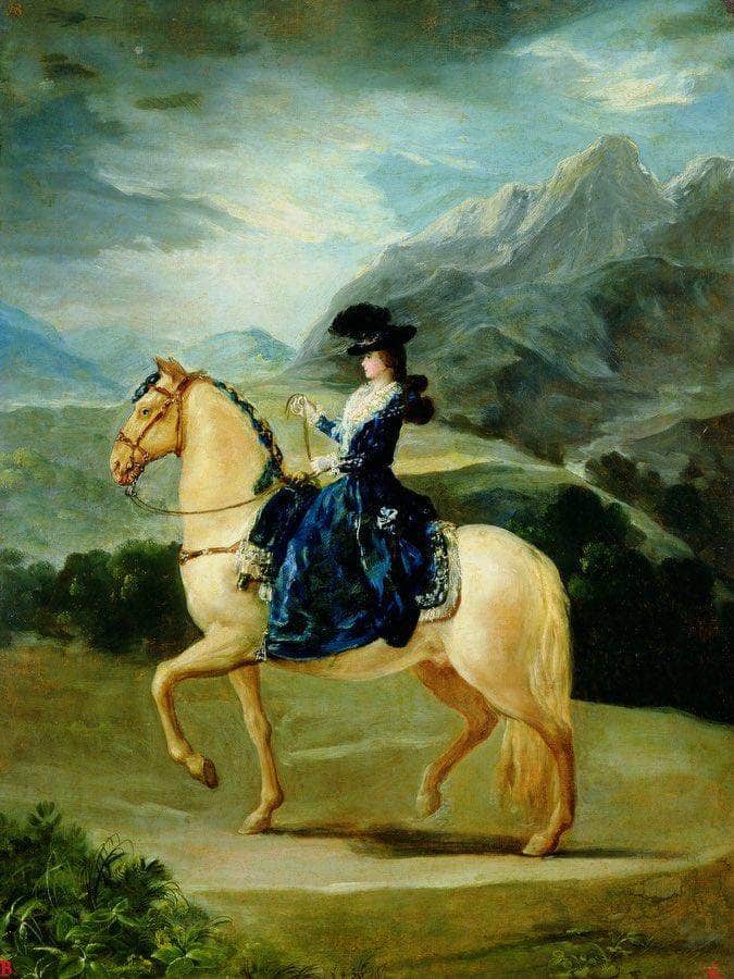 Portrait Of Maria Teresa De Vallabriga On Horseback By Francisco De Goya Fine Art Print