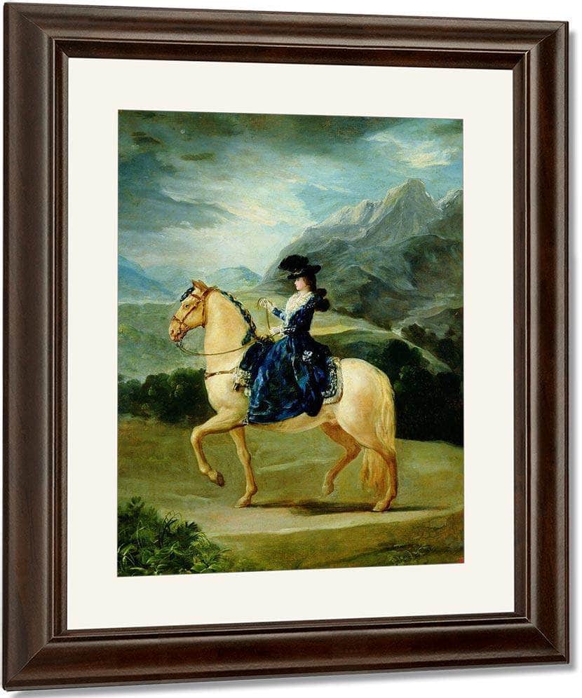 Portrait Of Maria Teresa De Vallabriga On Horseback By Francisco De Goya Fine Art Print