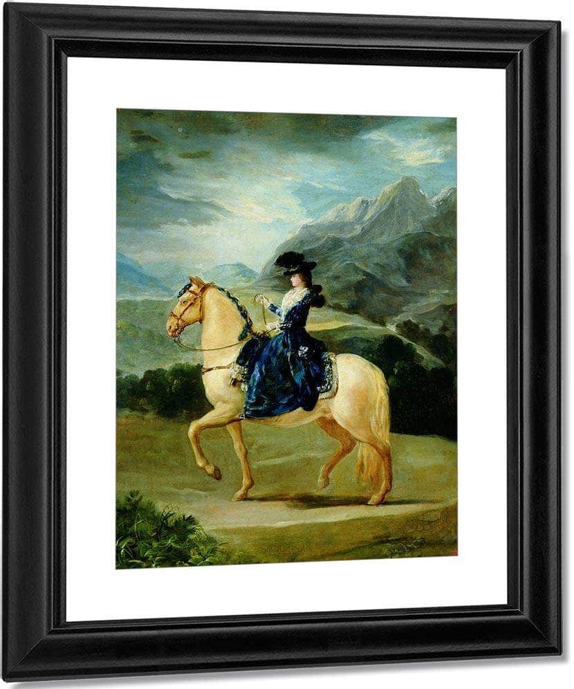 Portrait Of Maria Teresa De Vallabriga On Horseback By Francisco De Goya Fine Art Print