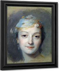 Portrait Of Marie Fel (1713 78) By Maurice Quentin De La Tour Fine Art Print