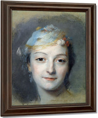 Portrait Of Marie Fel (1713 78) By Maurice Quentin De La Tour Fine Art Print
