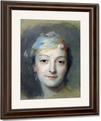 Portrait Of Marie Fel (1713 78) By Maurice Quentin De La Tour Fine Art Print