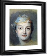 Portrait Of Marie Fel (1713 78) By Maurice Quentin De La Tour Fine Art Print
