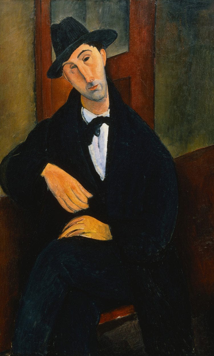 Portrait Of Mario By Amedeo Modigliani Fine Art Print