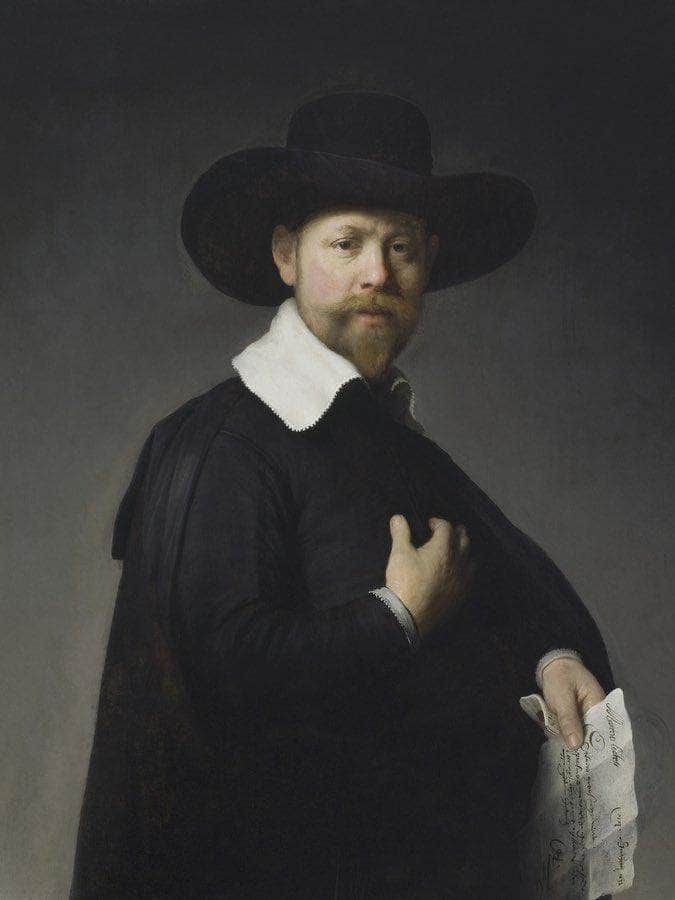 Portrait Of Marten Looten By Rembrandt Fine Art Print