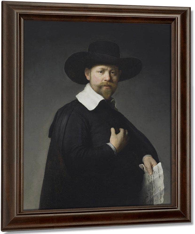 Portrait Of Marten Looten By Rembrandt Fine Art Print
