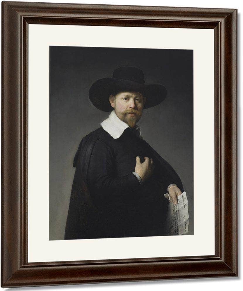 Portrait Of Marten Looten By Rembrandt Fine Art Print